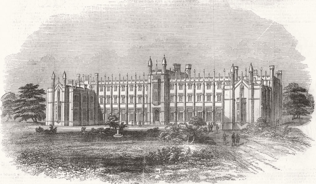 LONDON. Wesleyan Theological Institution, Richmond 1843 old antique print